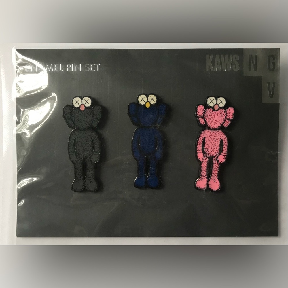 Kaws BFF Pins Three Multicolor Brand New
